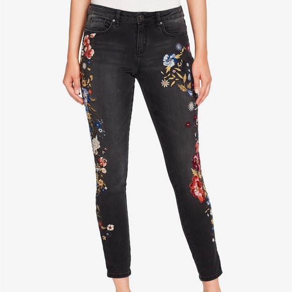 william rast embroidered jeans